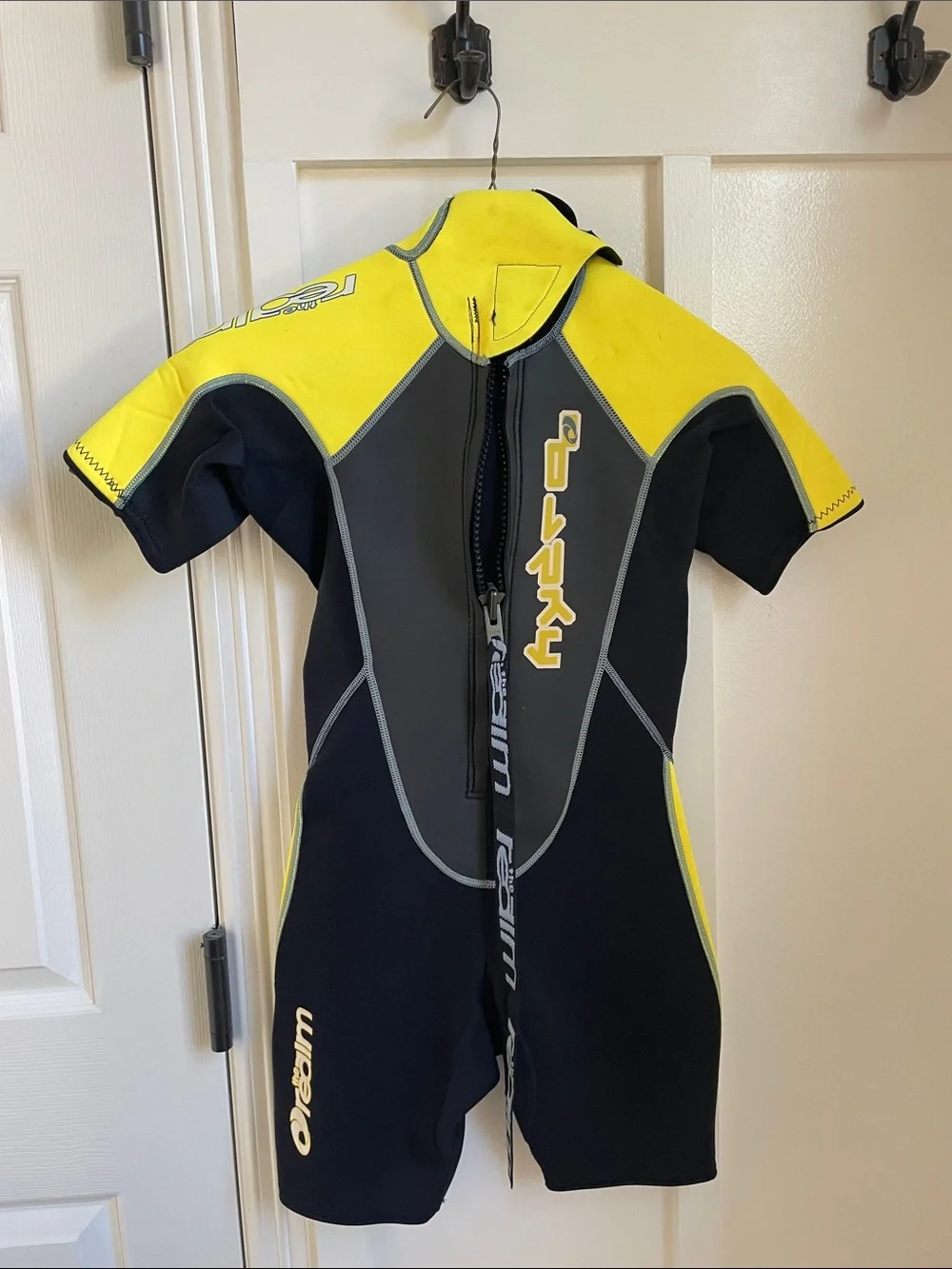 O'Neill Kids Shorty Wetsuit- Yellow, Black, Blue